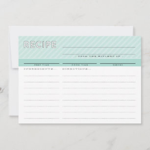 MODERNE RECIPE CARD niedlicher Veranstalter minima Dankeskarte