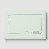 Moderne Rectangle Wedding Gästebuch (Vorderseite)