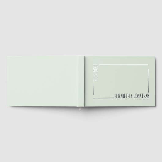 Moderne Rectangle Wedding Gästebuch (Voll)