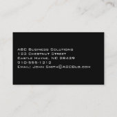 Moderne Red Beruflich Polka Dot Business Card Visitenkarte (Rückseite)