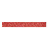 Moderne Red Birch Blätter Muster Satin Ribbon Satinband (Vorderseite)