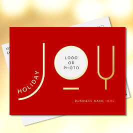 Moderne Red Business Gold Foliday Post Card Folien Feiertagspostkarte