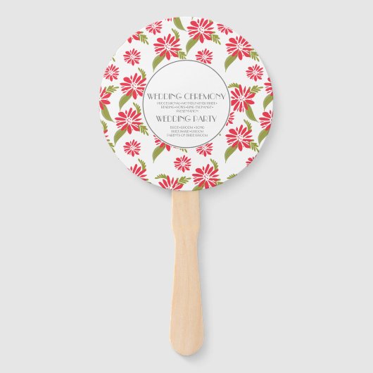 Moderne Red Daisy Silo Garden Blumenzwiebelrunde Fächer (Rückseite)