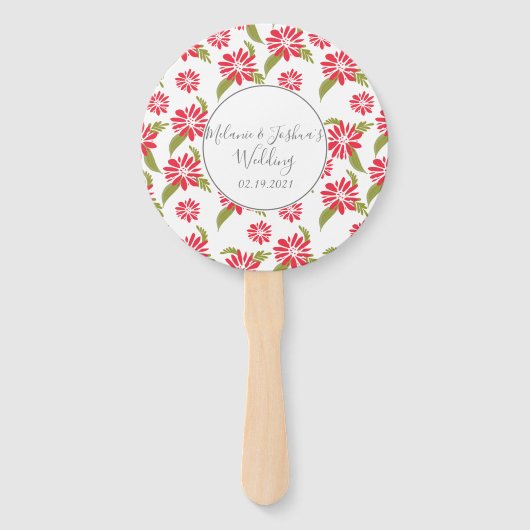 Moderne Red Daisy Silo Garden Blumenzwiebelrunde Fächer (Vorderseite)