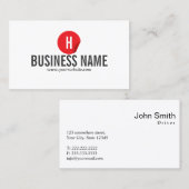 Moderne Red Dot Driver Business Card Visitenkarte (Vorne/Hinten)