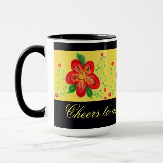 Moderne Red Flower Tasse (Links)