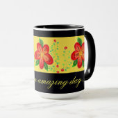 Moderne Red Flower Tasse (VorderseiteRechts)