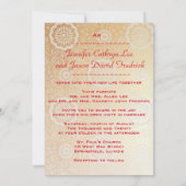 Moderne Red Gold Dragon-Phoenix-Chinesische Hochze Einladung (Rückseite)