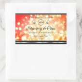 Moderne Red Gold Glitzer Product Labels Jewels Log Rechteckiger Aufkleber (Tasche)