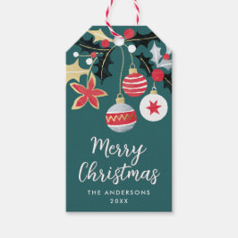 Moderne Red Gold & Silver Weihnachtsschmuck Aquama Geschenkanhänger