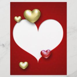 Moderne Red Gold Valentine Hearts