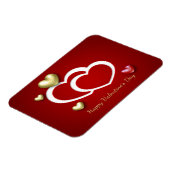Moderne Red Gold Valentine Hearts Magnet (Linke Seite)
