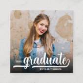 Moderne Red Graduation Party für Foto Begleitkarte (Vorderseite)