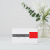 Moderne Red Gray White Consultant Business Card Visitenkarte (Stehend Vorderseite)