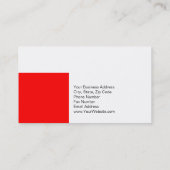 Moderne Red Gray White Consultant Business Card Visitenkarte (Rückseite)