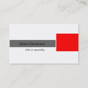 Moderne Red Gray White Consultant Business Card Visitenkarte
