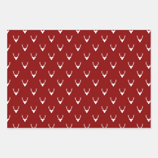 Moderne Red Green & White Frohe Weihnachtsschrift Geschenkpapier Set (Vorderseite 2)