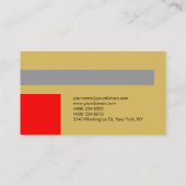 Moderne Red Grey Yellow Consultant Business Card Visitenkarte (Rückseite)