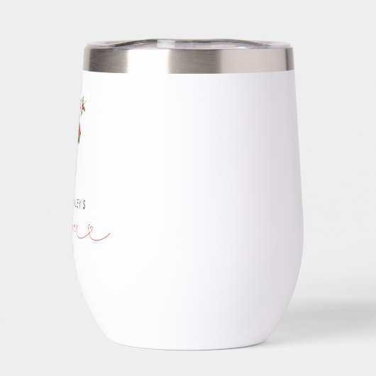 Moderne Red Holly Weihnachtsdusche (Rückseite)