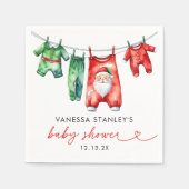 Moderne Red Holly Weihnachtsdusche Serviette (Vorderseite)