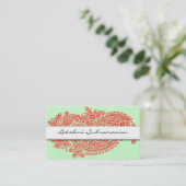Moderne Red India Paisley Business Cards Visitenkarte (Stehend Vorderseite)