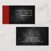 Moderne Red Leather Einfache Schlichte Business Ca Visitenkarte (Vorne/Hinten)