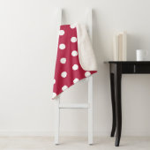 Moderne Red Magenta Polka Dots Sherpadecke (Beispiel)