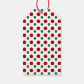 Moderne Red Polka Dots Frohe Weihnachten Geschenkanhänger (Rückseite)