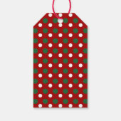 Moderne Red Polka Dots Frohe Weihnachten Geschenkanhänger (Rückseite)
