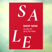 Moderne Red SALE Store Rabatt Business Promo Fensteraufkleber (Blatt 3)
