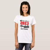 Moderne Red Script Proud MAMA eines Absolventen 20 T-Shirt (Vorne ganz)