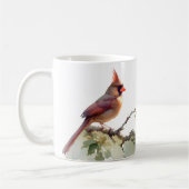 Moderne RED Soft gelbe Grüntöne Kardinal Kaffeetasse (Links)