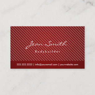 Moderne Red Strips Bodybuilding Business Card Visitenkarte