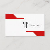 Moderne Red & White Business Card Visitenkarte (Rückseite)