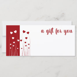 Moderne Red White Liebe Romantic Hearts Gift Card