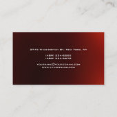 Moderne Red White Rige Letters Business Card Visitenkarte (Rückseite)