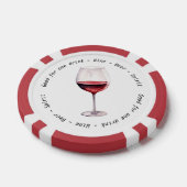 Moderne Red Wine Drink Voucher Hochzeit Pokerchips (Einzeln)