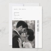 Moderne redaktionelle Hochzeit Save The Date Foto  (Vorderseite)