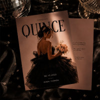 Moderne redaktionelle Quinceañera-Foto-Einladung