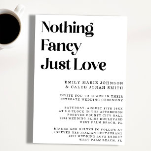 Moderne Redaktionsart Intimes Courthouse Wedding Einladung