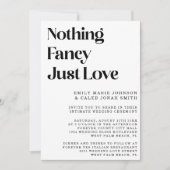 Moderne Redaktionsart Intimes Courthouse Wedding Einladung (Vorderseite)