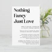 Moderne Redaktionsart Intimes Courthouse Wedding Einladung (Stehend Vorderseite)