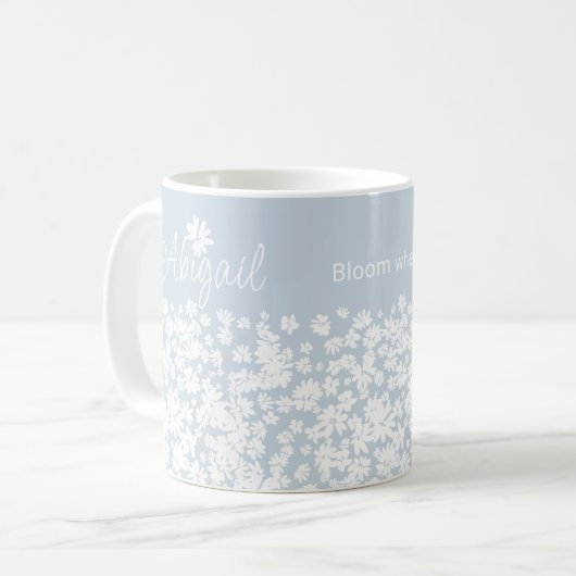 Moderne Redewendungen mit Blumenkohl und Tasse nac (Vorderseite Links)