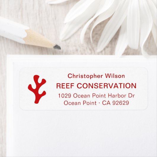 Moderne Reef-Logos - Red White Business-Rücksendea (Insitu)