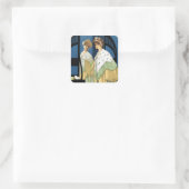 Moderne Reflexion Quadratischer Aufkleber (Tasche)