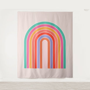 Moderne Regenbogen aus der Mitte des Jahrhunderts Wandteppich