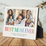Moderne Regenbogen Beste Mama je Fotomaterial Fotoplatte<br><div class="desc">Beste Mama je! Ein nachdenkliches,  modernes Geburtstag-,  Muttertag- oder Urlaubsgeschenk: Eine trendige Instragram-Foto-Collage-Plakette mit Ihren individuellen Botschaften und/oder Namen. Trendy pastellfarbene Regenbogentypografie auf einer weichen Elfenbeinkulisse sorgt für einen fröhlichen,  stilvollen Sake!</div>