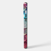 Moderne Regenbogen Glitter Monogramm Chic Custom iPhone Hülle (Linke Seite)