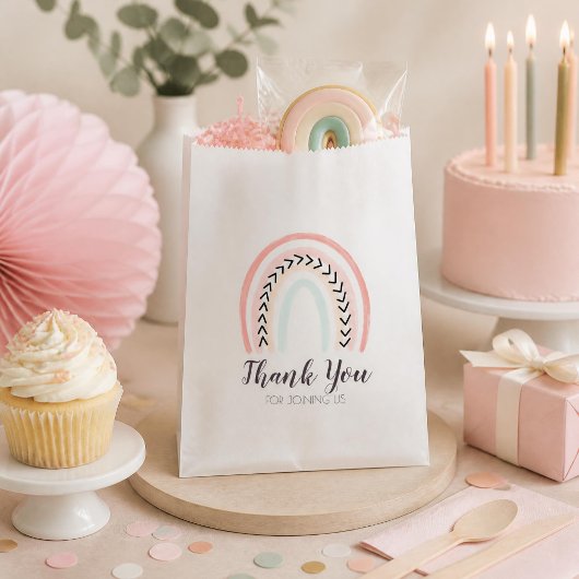 Moderne Regenbogen-Kinder-Geburtstagsfeier Geschenktütchen