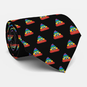 Moderne Regenbogen-Kot-Emojis Krawatte